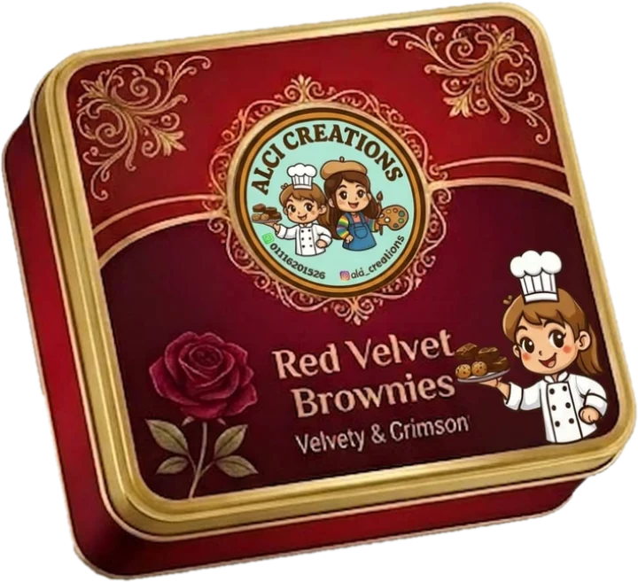 Red Velvet Brownies tin
